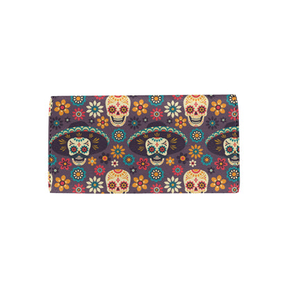 sugar skull Maxican Pattern Women's Trifold Wallet