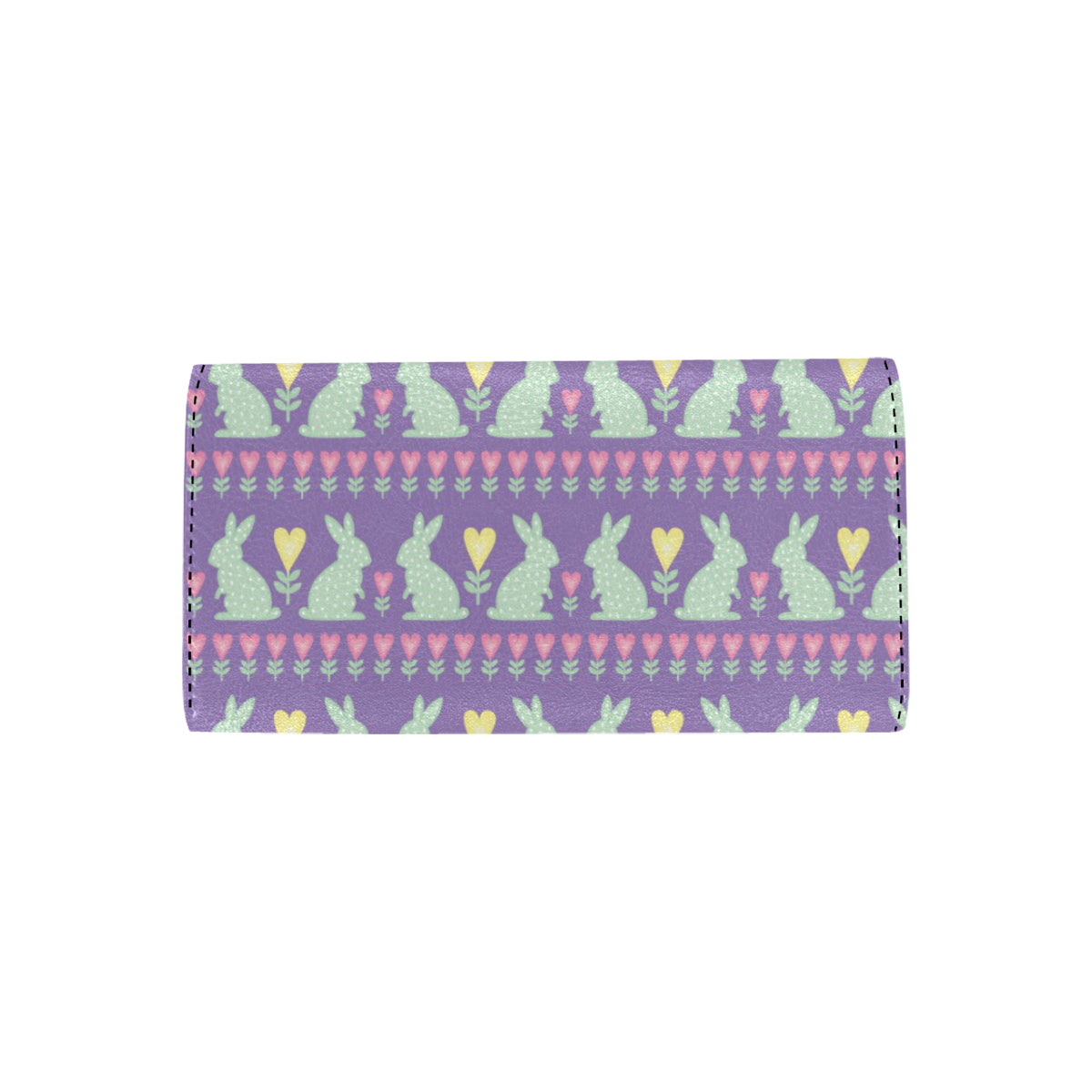 Rabbit Pattern Print Design RB01 Women's Trifold Wallet