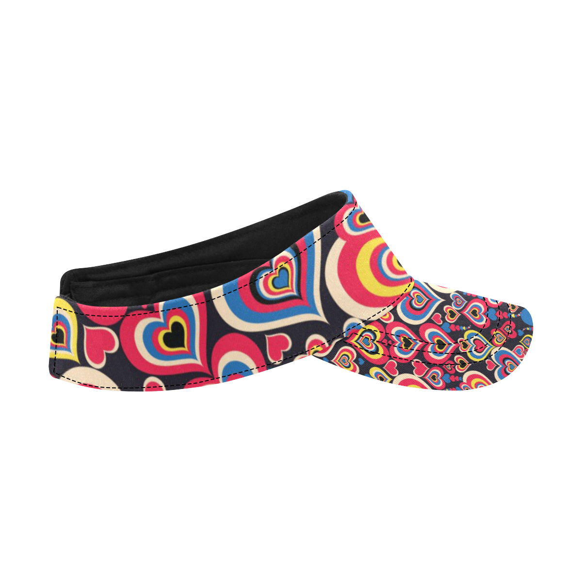 Heart Pattern Print Design HE08 Unisex Sun Visor