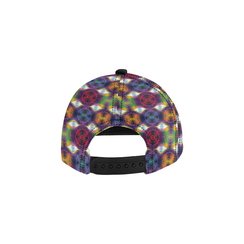 Chakra Eye Print Pattern Snapback Cap