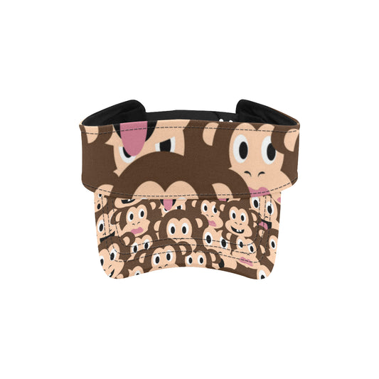 Emoji Monkey Print Pattern Unisex Sun Visor