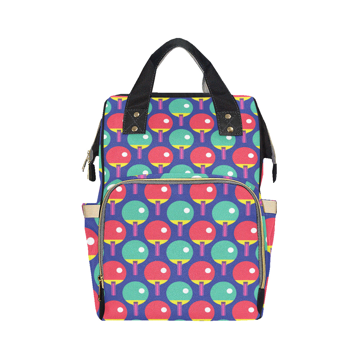 Ping Pong Pattern Print Design A03 Diaper Bag Backpack