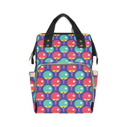 Ping Pong Pattern Print Design A03 Diaper Bag Backpack