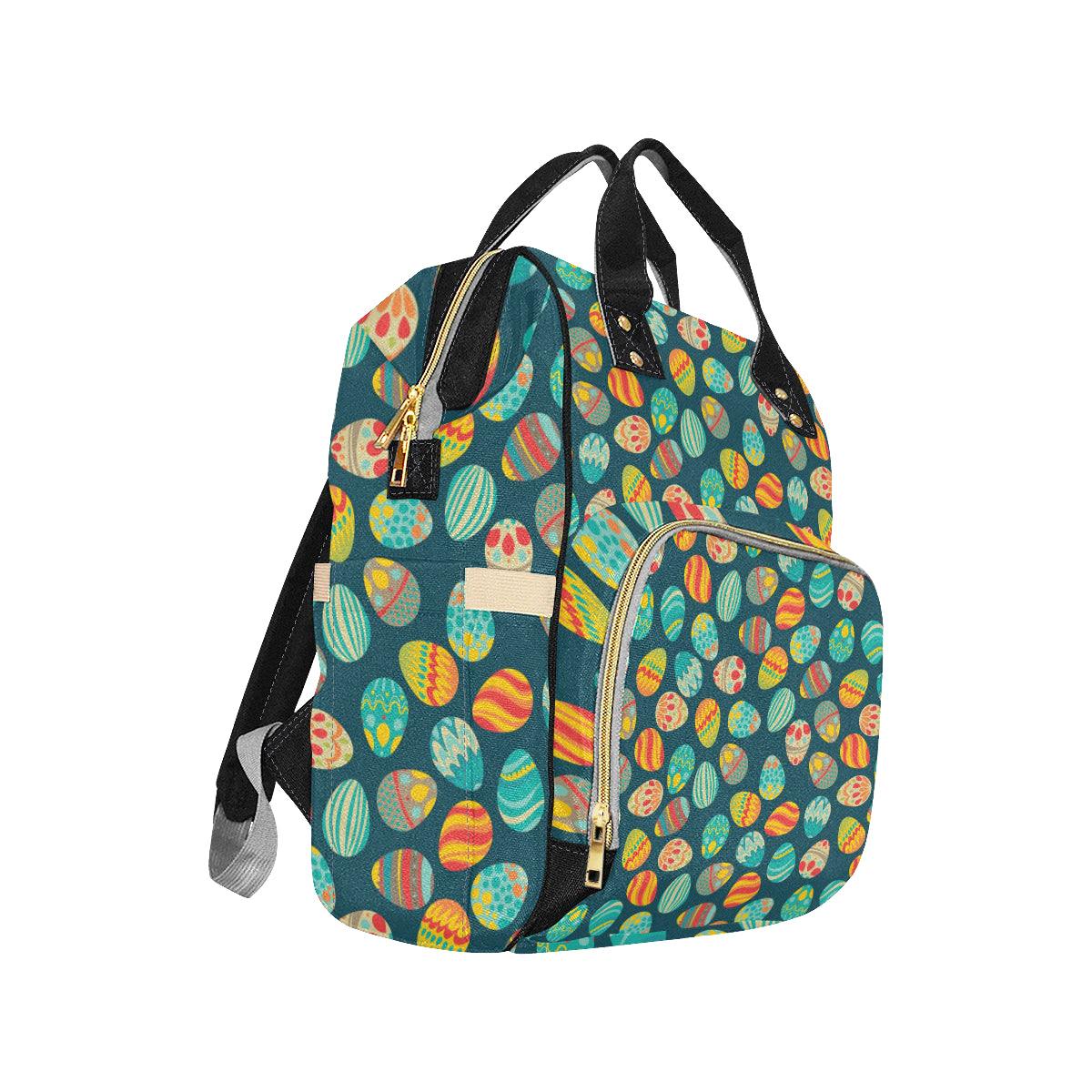 Easter Eggs Pattern Print Design RB09 Diaper Bag Backpack