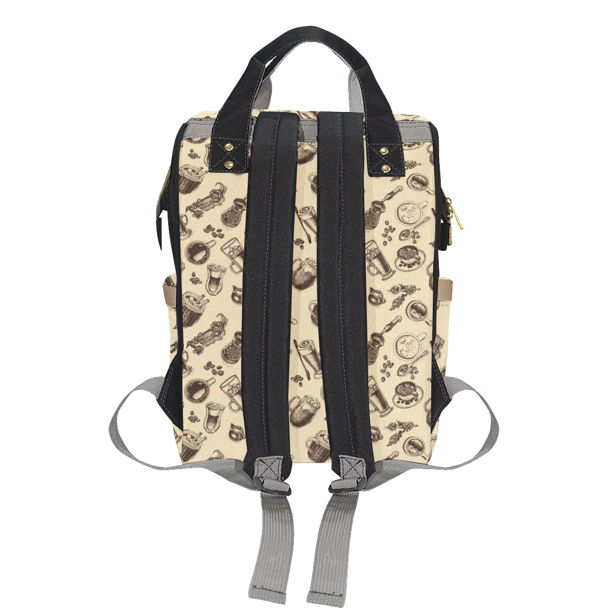Coffee Pattern Print Design 05 Diaper Bag Backpack