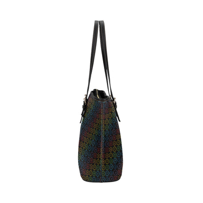Chakra Colorful Symbol Pattern Leather Tote Bag