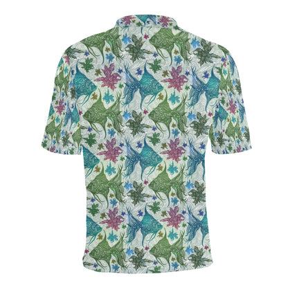 Angelfish Tribal Pattern Print Design 01 Men Polo Shirt