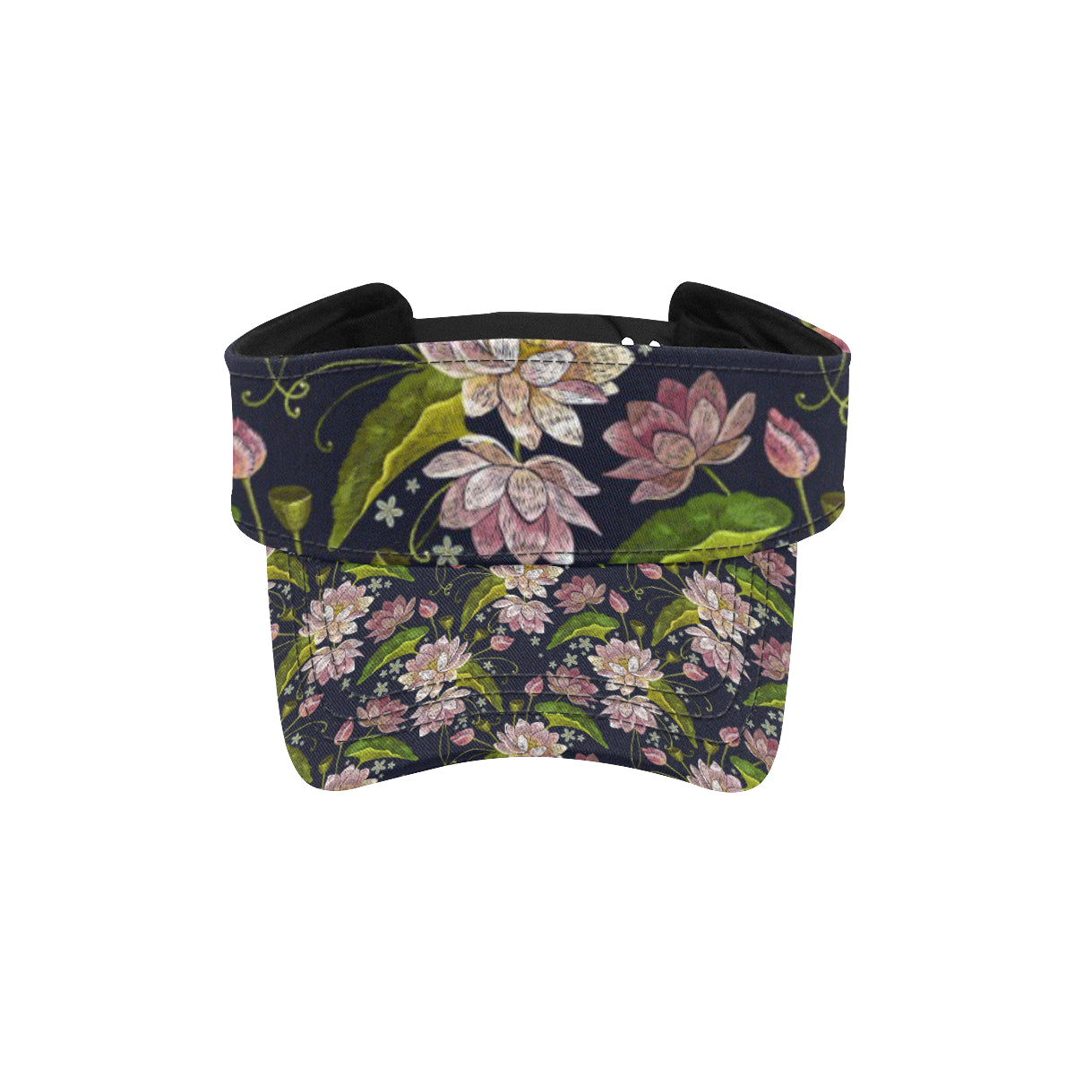 lotus Embroidered Pattern Print Design LO06 Unisex Sun Visor
