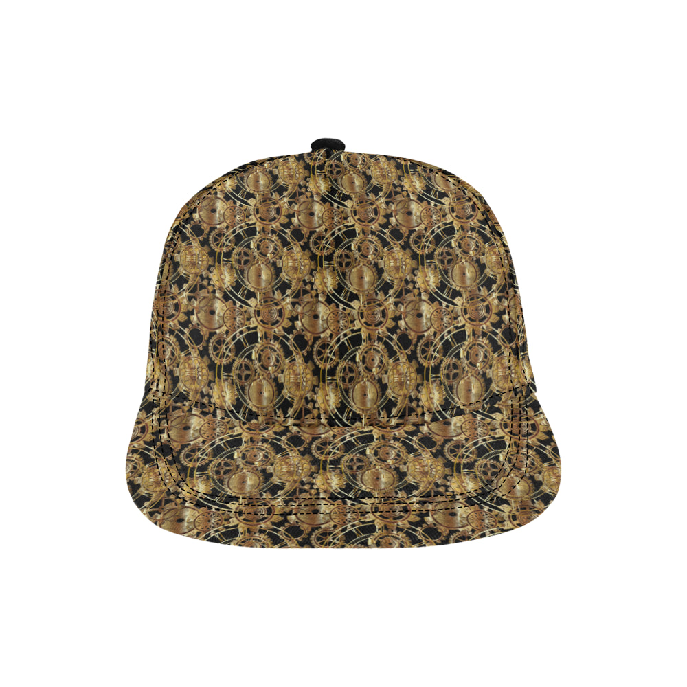 Steampunk Gear Design Themed Print Snapback Cap