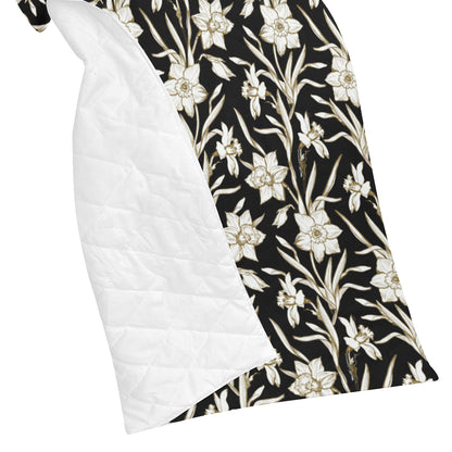 Daffodils Pattern Print Design DF06 Premium Quilt