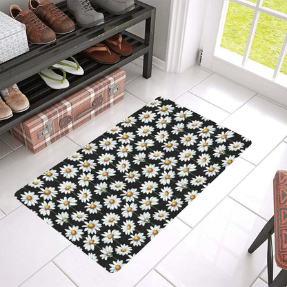 Daisy Print Pattern Rubber Doormat