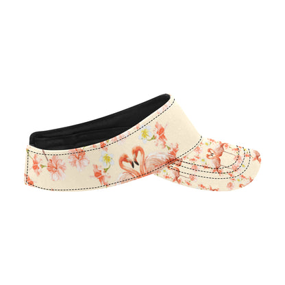 Flamingo Hibiscus Print Pattern Unisex Sun Visor