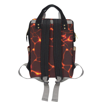 Lava Pattern Print Design 02 Diaper Bag Backpack