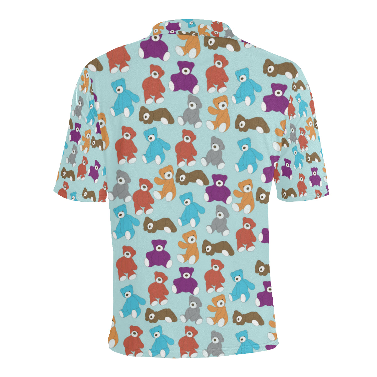 Bear Cute Pattern Print Design 03 Men Polo Shirt