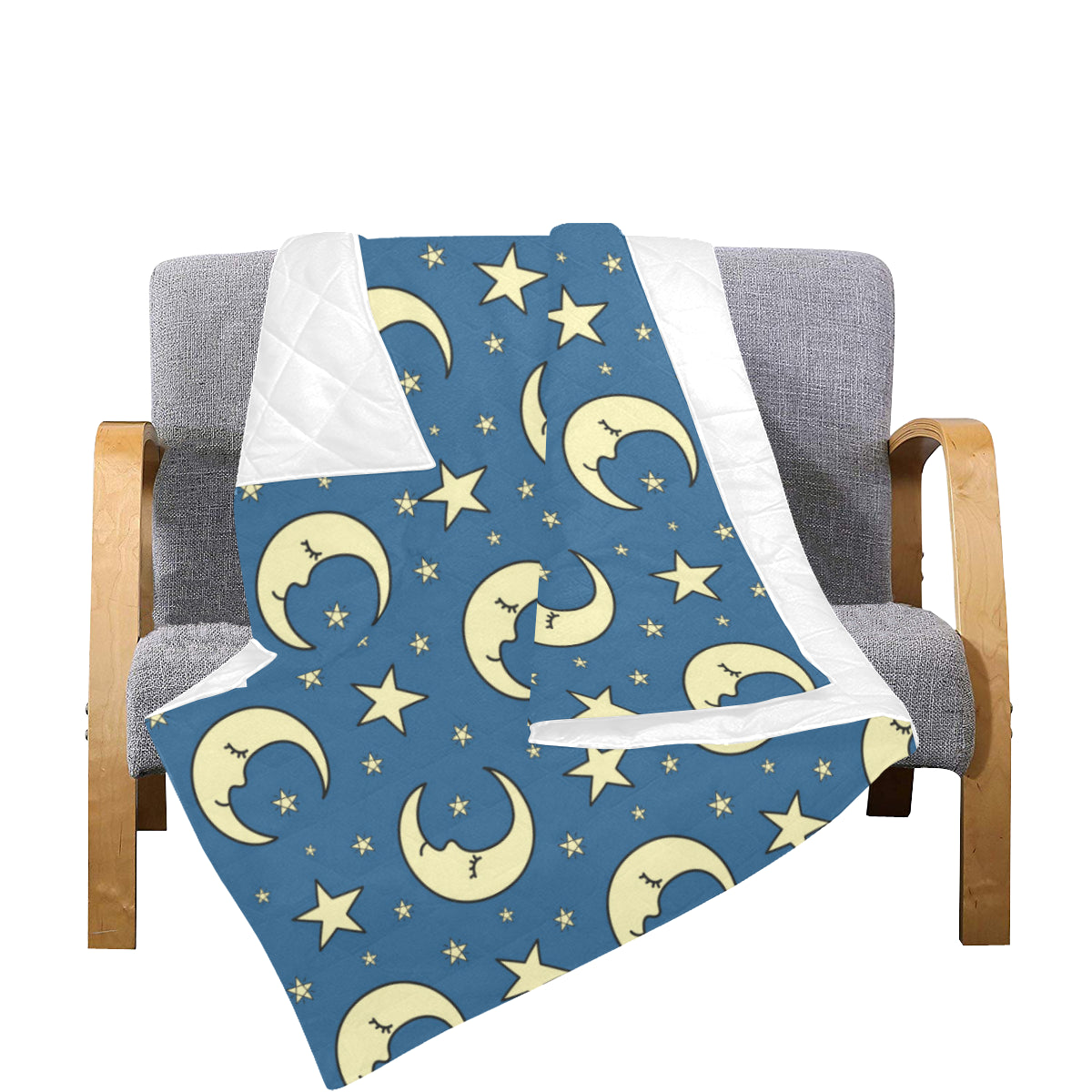 Moon Night Pattern Print Design 03 Premium Quilt