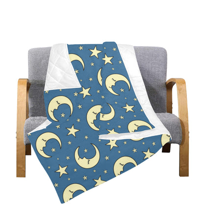 Moon Night Pattern Print Design 03 Premium Quilt
