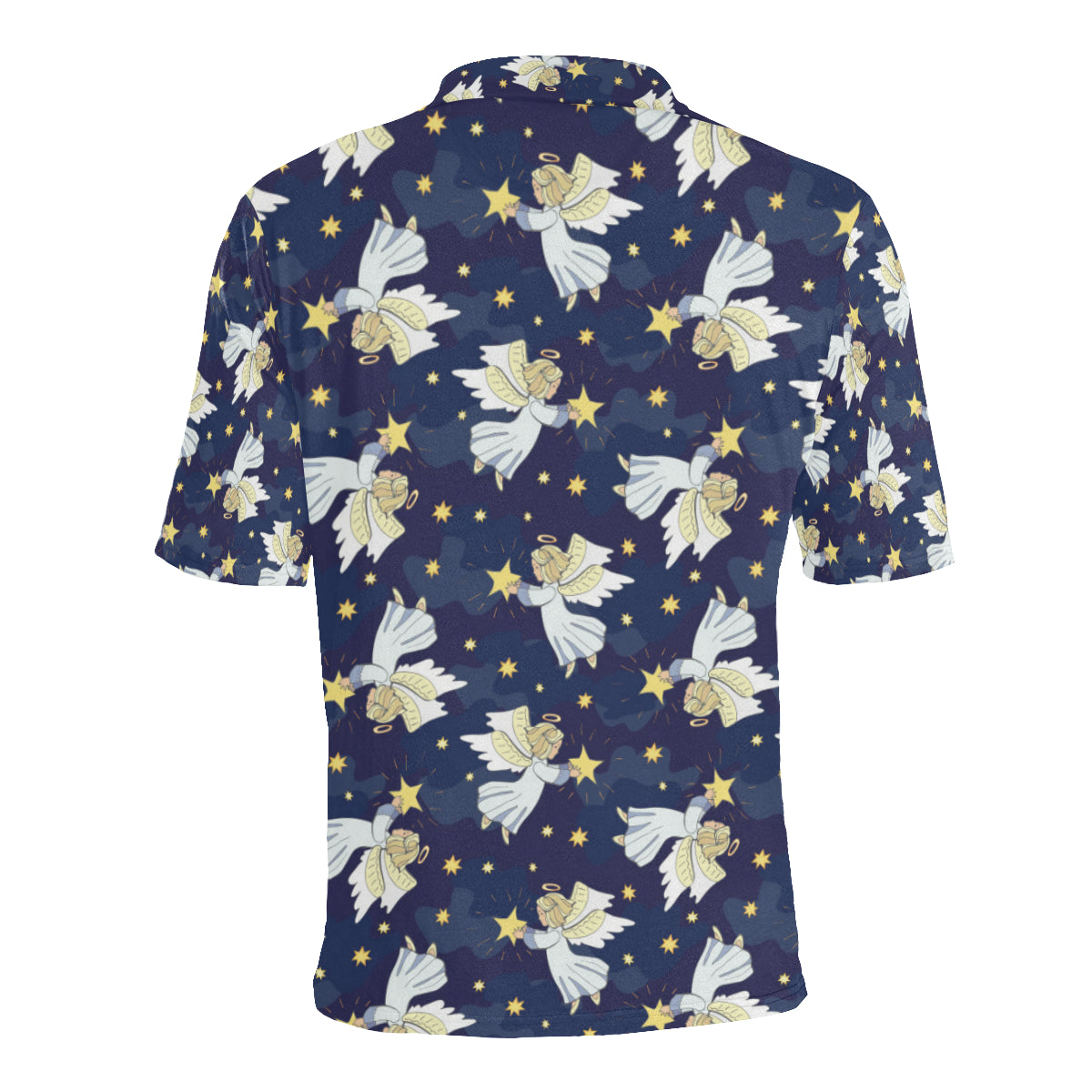 Angel Pattern Print Design 06 Men Polo Shirt