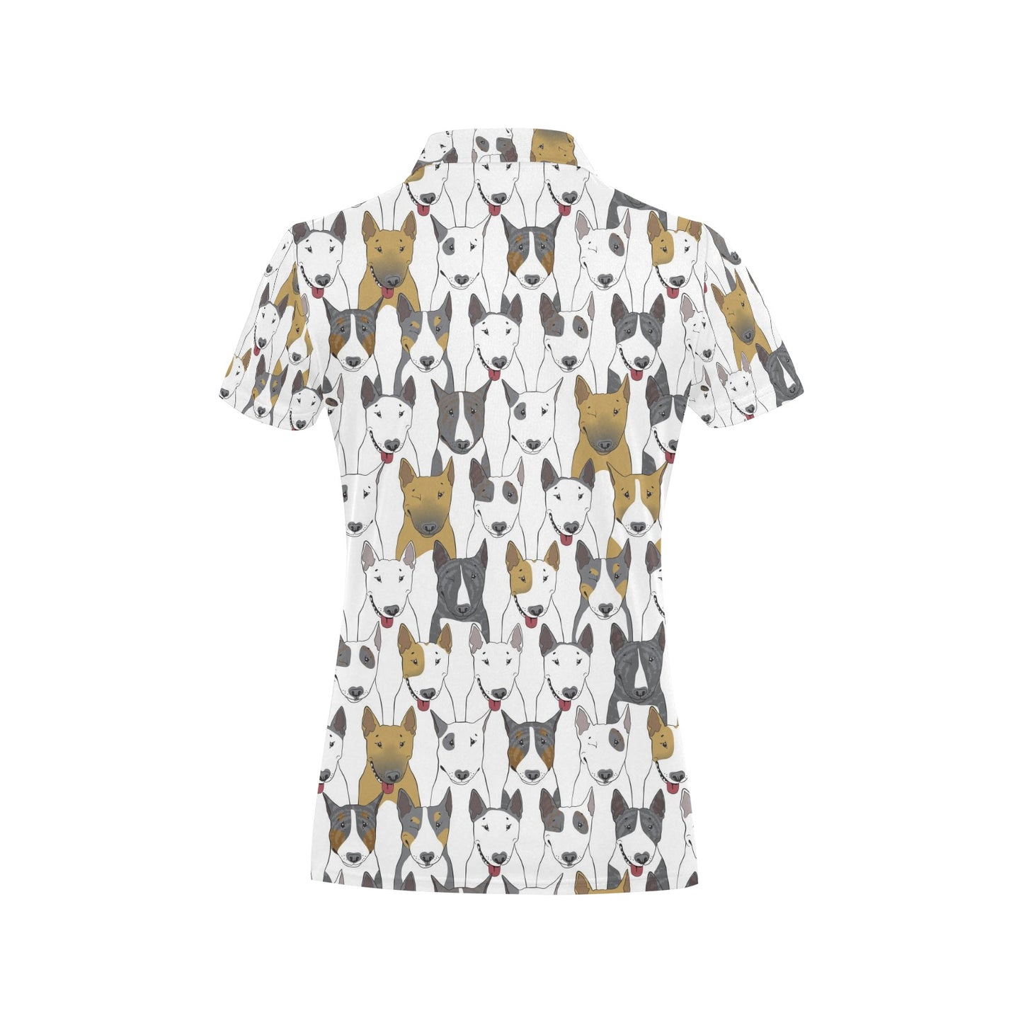 Bull Terriers Pattern Print Design 03 Women's Polo Shirt