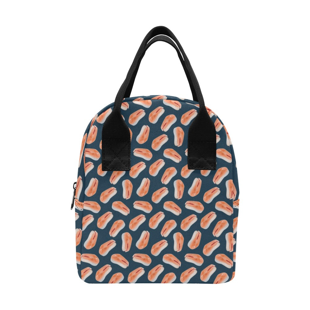 Salmon Steak Print Design LKS303 Insulated Lunch Bag