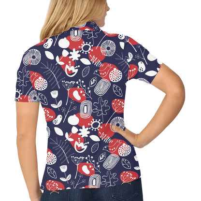 Nordic Pattern Print Design A02 Women's Polo Shirt