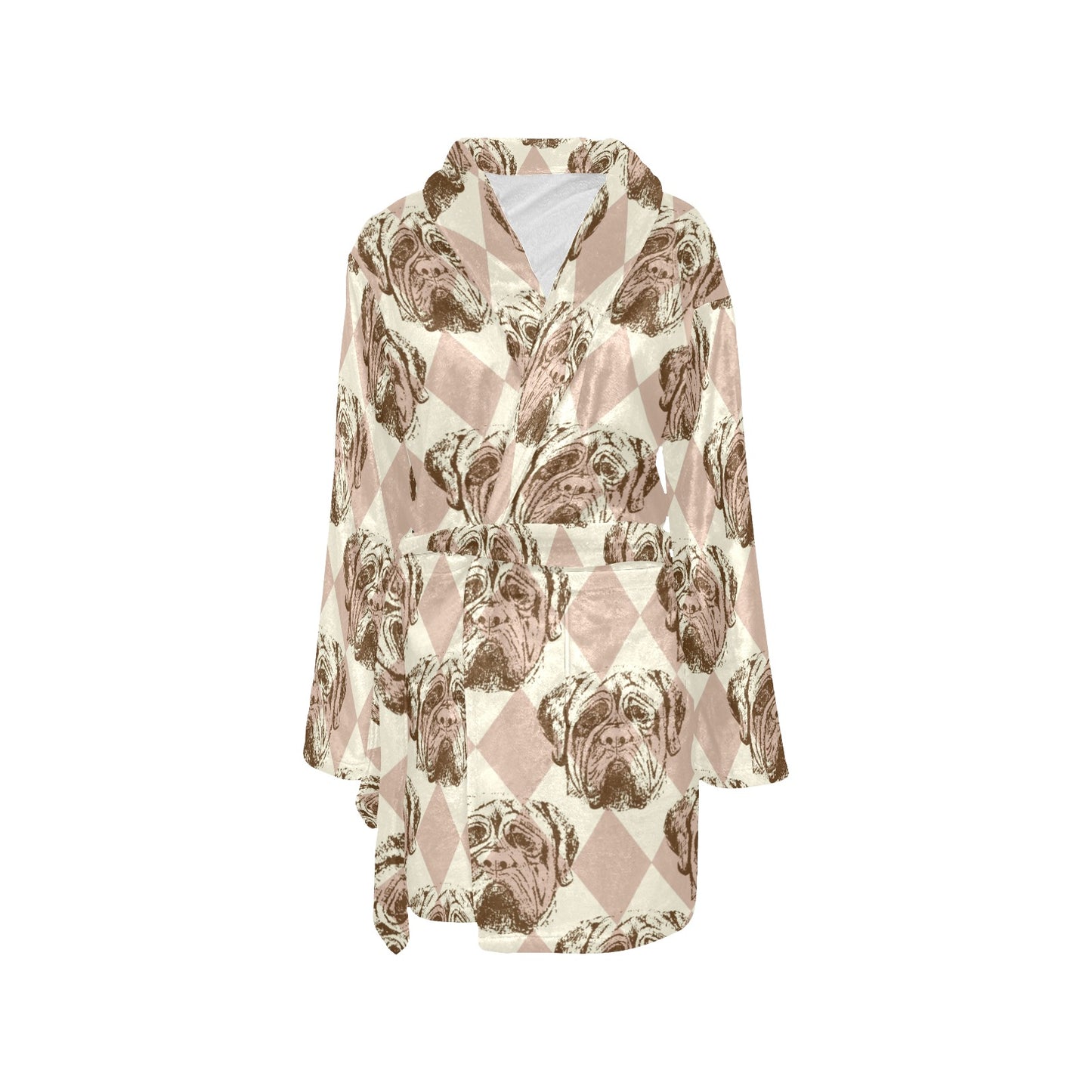Mastiffs Pattern Print Design 01 Women's Fleece Robe