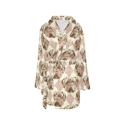 Mastiffs Pattern Print Design 01 Women's Fleece Robe