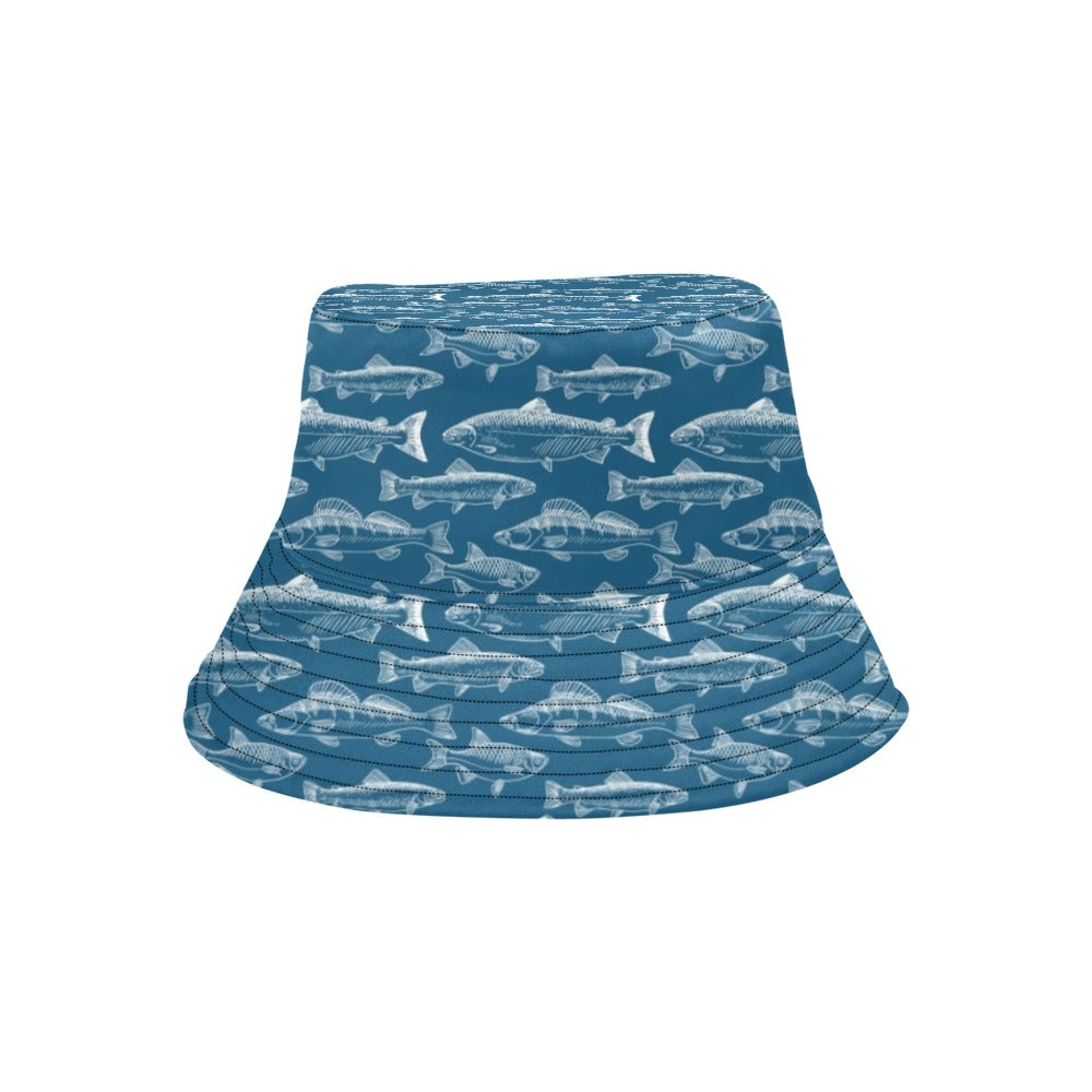 Salmon Fish Print Design LKS301 Unisex Bucket Hat