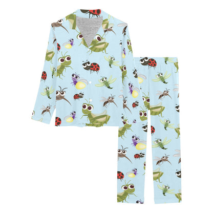 Ladybug Pattern Print Design 01 Women's Long Pajama Set