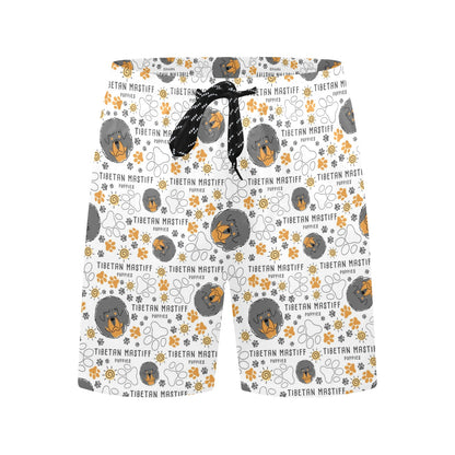 Tibetan Mastiffs Print Design LKS302 Men's Swim Trunks Beach Shorts
