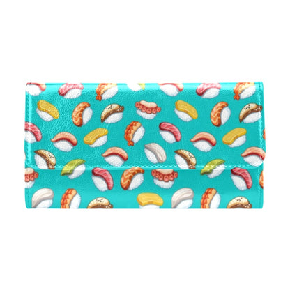 Sushi Themed Print Women's Trifold Wallet