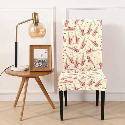 Saxophone Print Design LKS402 Dining Chair Slipcover