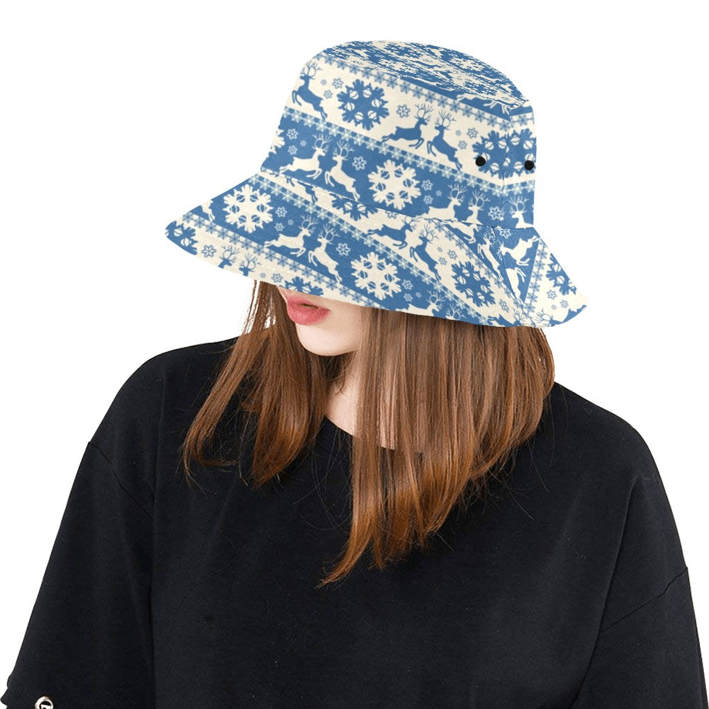 Reindeer Print Design LKS401 Unisex Bucket Hat