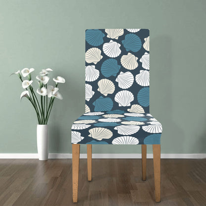 Seashell Print Design LKS3013 Dining Chair Slipcover