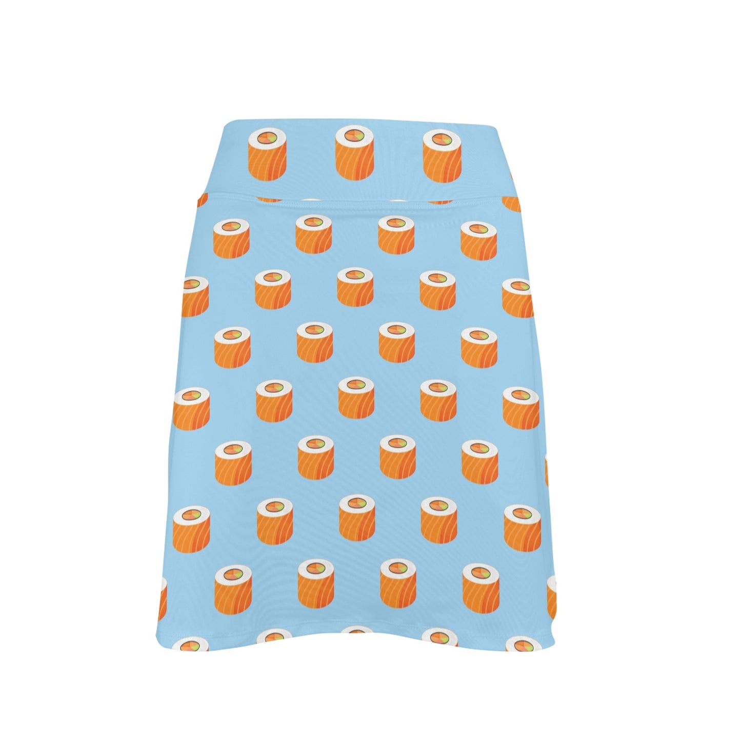 Salmon Sushi Print Design LKS307 17" Golf & Pickleball Skort with Pockets