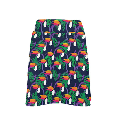 Toucan Print Design LKS302 17" Golf & Pickleball Skort with Pockets