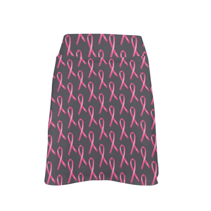 Breast Cancer Awareness Pattern 17" Golf & Pickleball Skort with Pockets