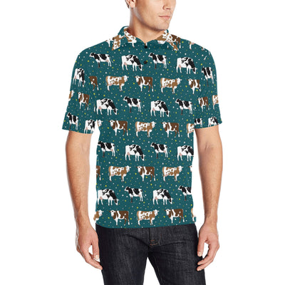 Cattle Print Design LKS404 Men Polo Shirt