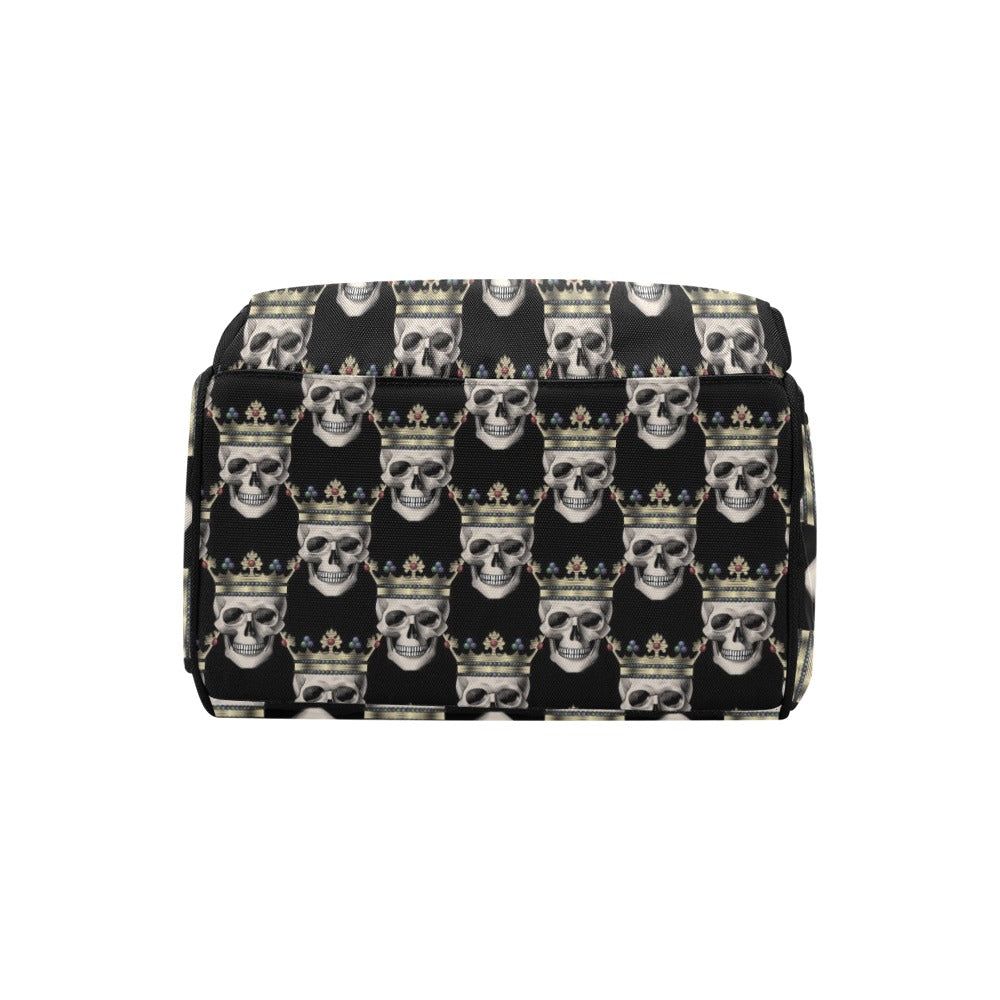 Skull King Print Design LKS3010 Diaper Bag Backpack