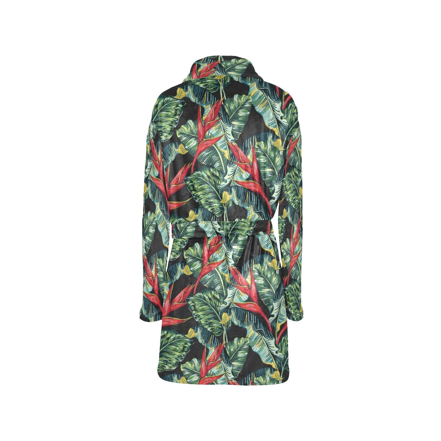 Bird Of Paradise Pattern Print Design BOP06 Women's Fleece Robe