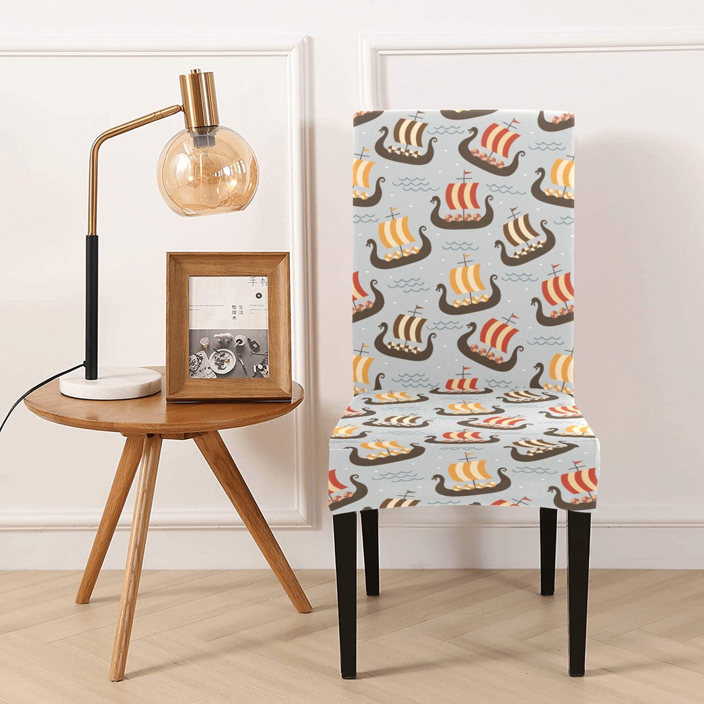 Vikings Print Design LKS308 Dining Chair Slipcover