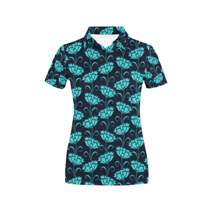 Carnations Pattern Print Design CN06 Women's Polo Shirt