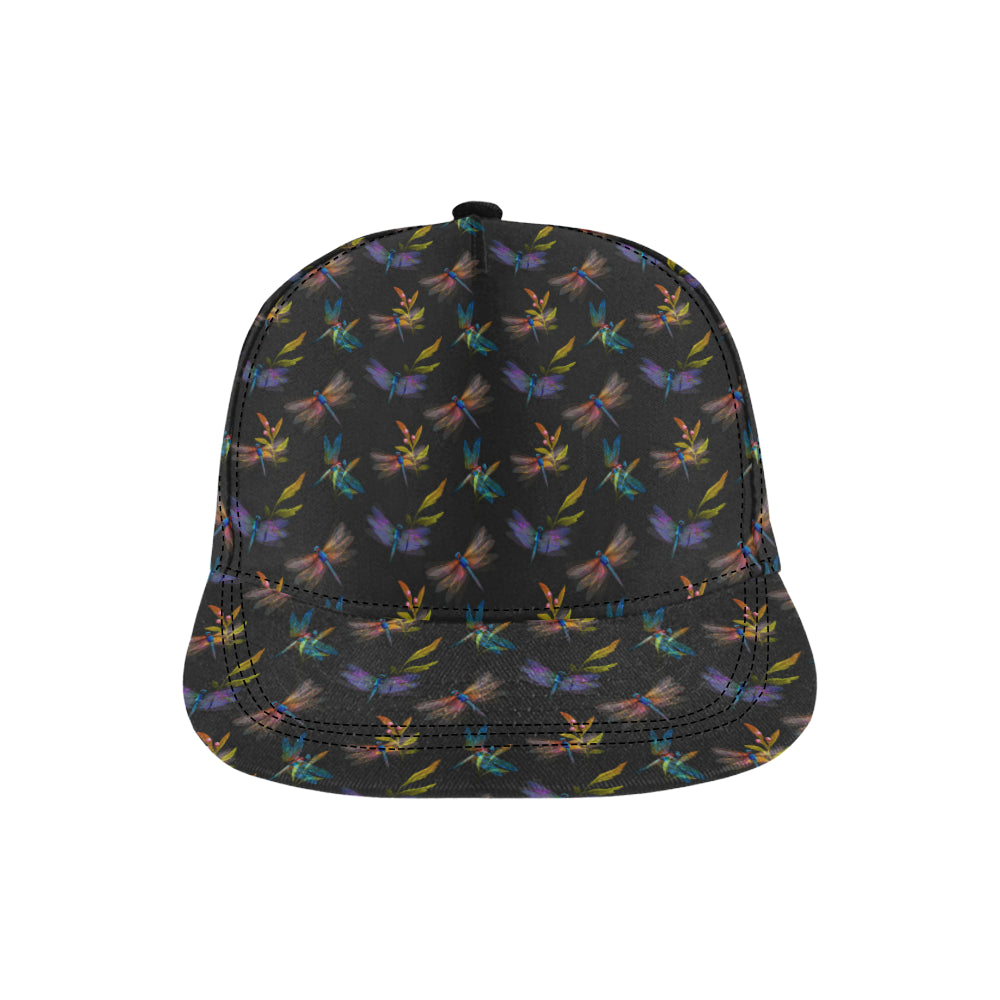 Dragonfly Colorful Realistic Print Snapback Cap