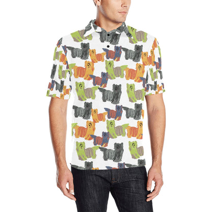 Skye Terriers Print Design LKS301 Men Polo Shirt