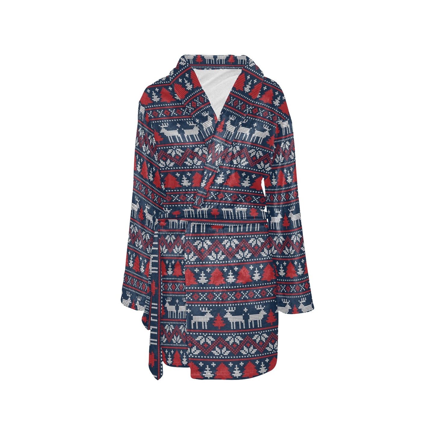 Reindeer Print Design LKS405 Women's Fleece Robe