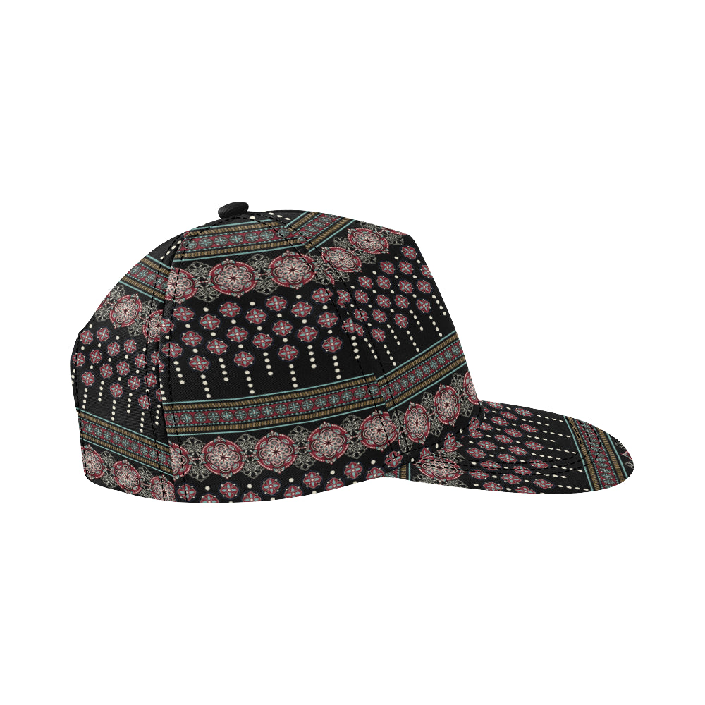 Ethnic Dot Style Print Pattern Snapback Cap