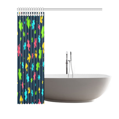 Autism Awareness Colorful Design Print Shower Curtain