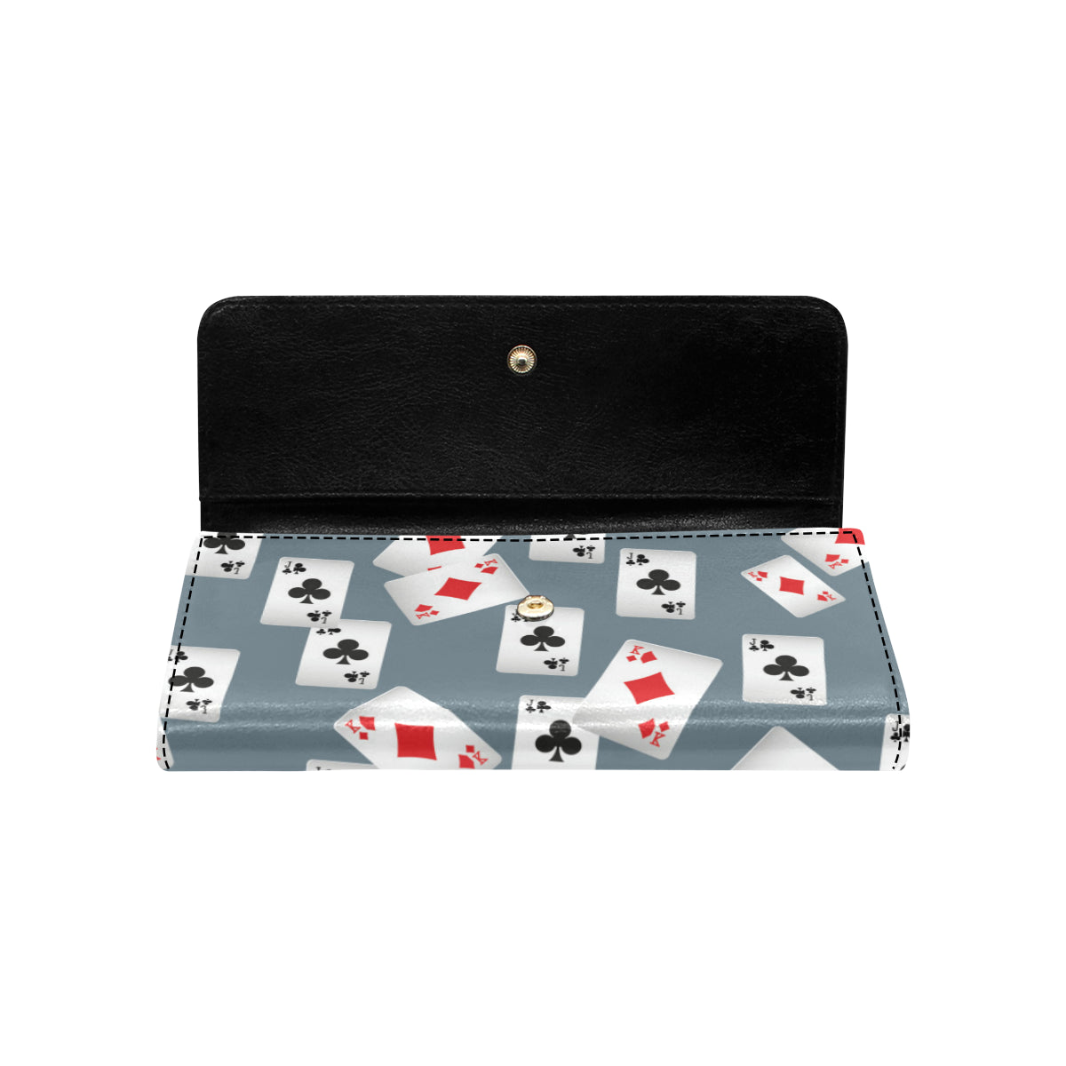 Poker Cards Pattern Print Design A05 Women's Trifold Wallet