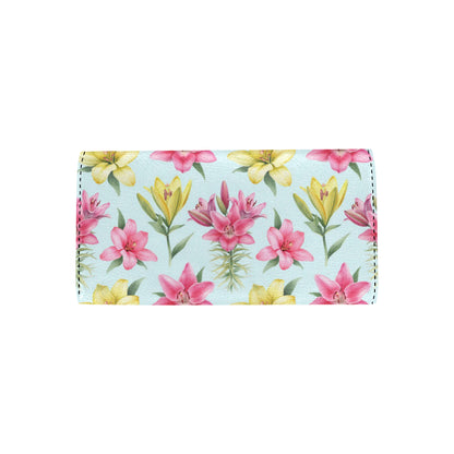 Lily Pattern Print Design LY010 Women's Trifold Wallet