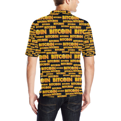 Bitcoin Pattern Print Design DO03 Men Polo Shirt