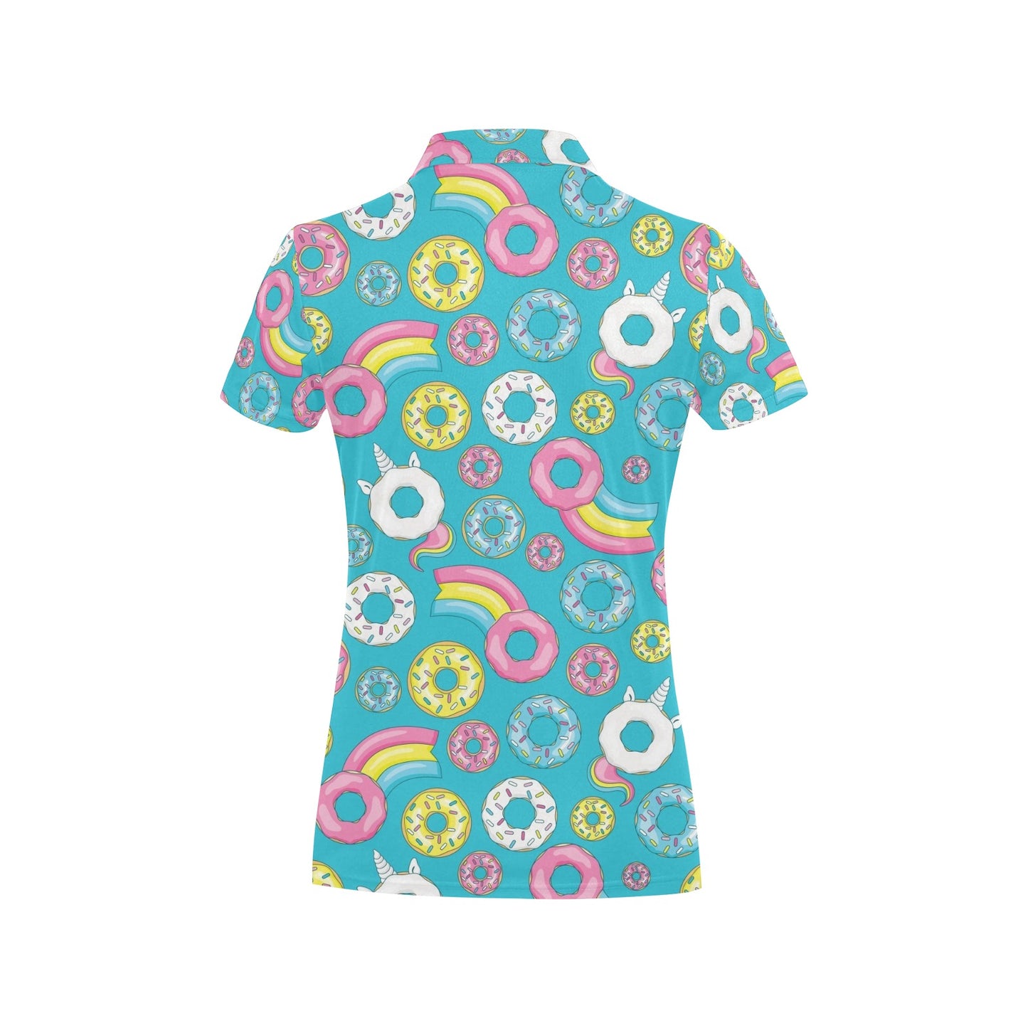 Donut Pattern Print Design DN013 Women's Polo Shirt